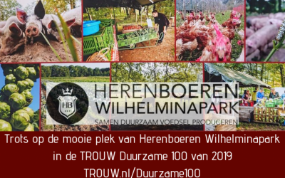 Eerste Herenboerderij 10e plek in de Trouw Duurzame 100